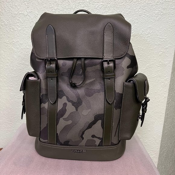 NWT Coach C9968 MEN'S Hudson Backpack With Camo Print - Picture 1 of 6